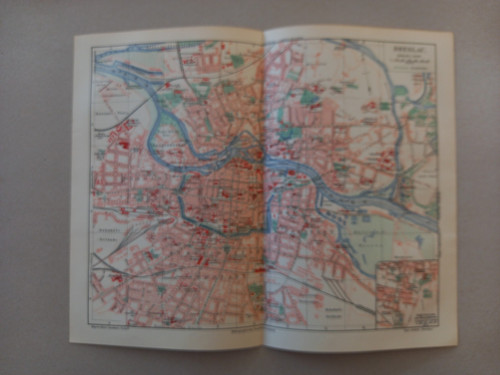 Antike landkarte breslau - landkarte, "breslau"