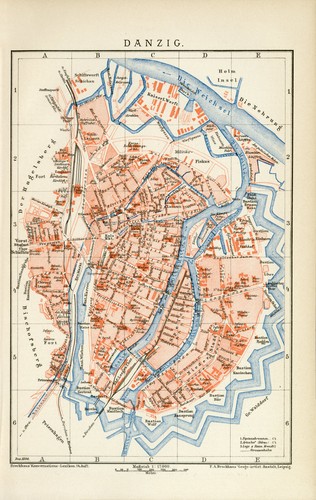 Danzig historischer stadtplan - danzig,