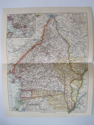 Alte landkarte kamerun mit - alte, "kamerun"