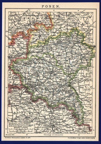 Landkarte anno 1906 provinz - landkarte,