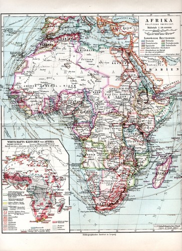 Afrika historische landkarte - afrika,