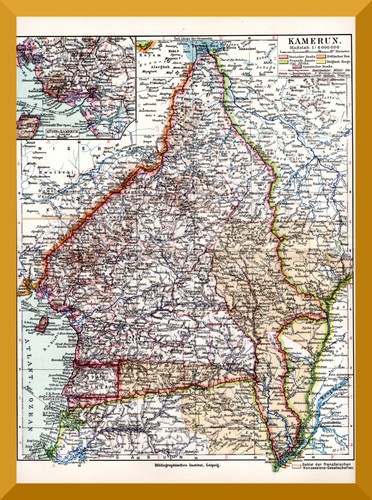 Kamerun historische landkarte - kamerun,