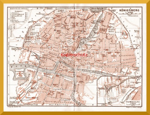 Königsberg histor stadtplan - königsberg,