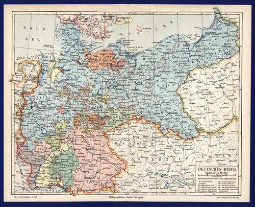 Deutsches reich landkarte - deutsches,