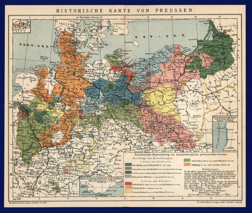 Landkarte anno 1908 - -, preußen
